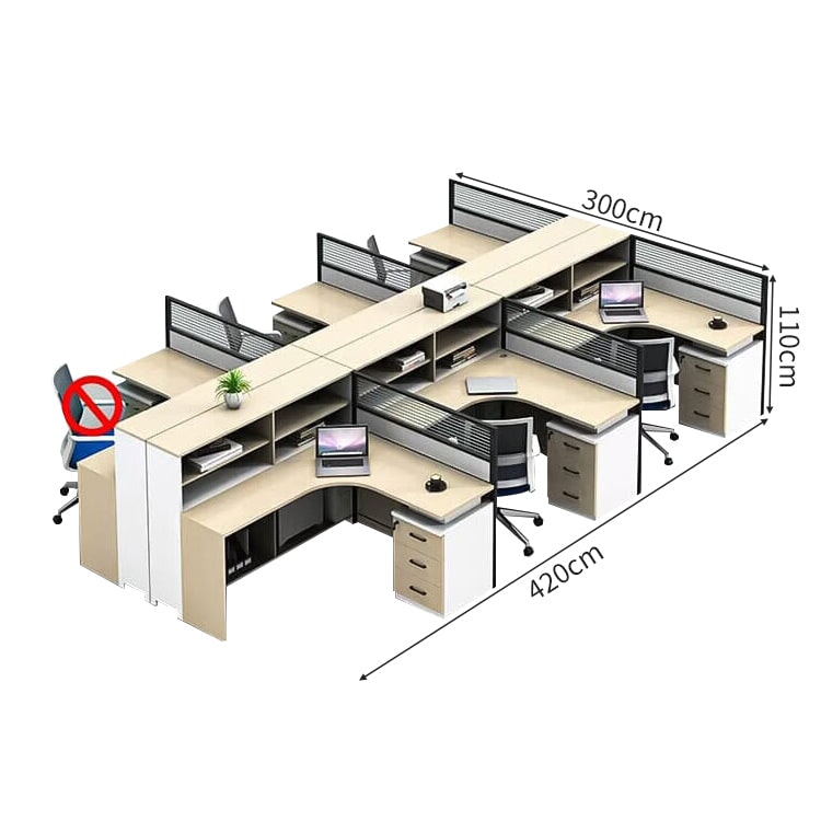 収納棚　キャビネット　防音パーティション　エコ板材　Ｌ字型　デスク　オフィスデスク　ワークデスク　実用　機能的　洗練　カスタマイズ可能　BGZ-C030