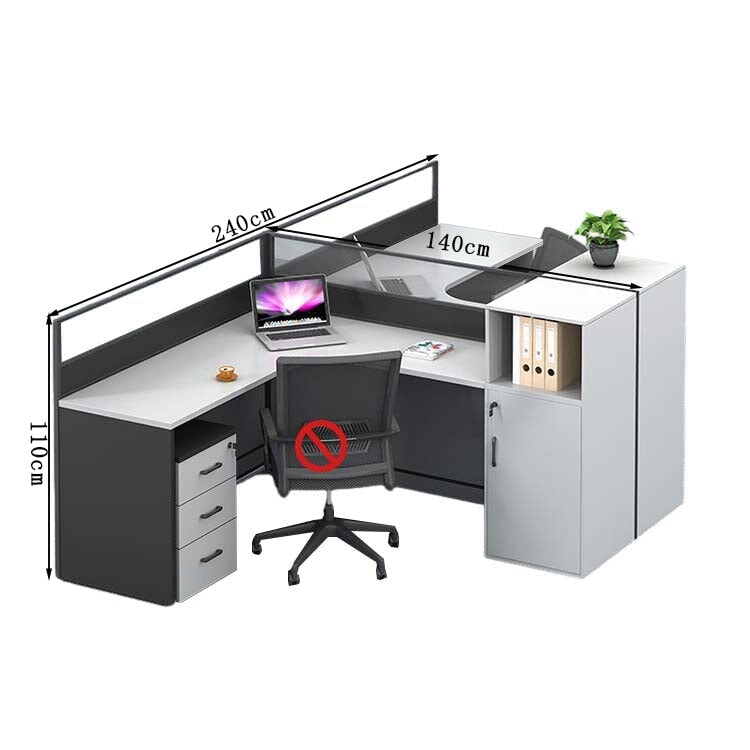 オフィスデスク　ワークデスク　事務用デスク　パソコンデスク　デスク　トップパネル　サイドキャビネット　大容量収納　ホワイト　カスタマイズ可能　BGZ-209 