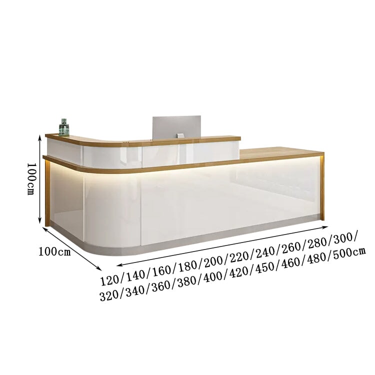 ハイカウンター　受付　受付カウンター　レジカウンター　応接用　機能的　収納　キャビネット　引き出し　鏡面仕上げ　エコ板材　ＬＥＤライト　丸み　仕切り板　上質　高級感　カスタマイズ可能　JDT-K080  