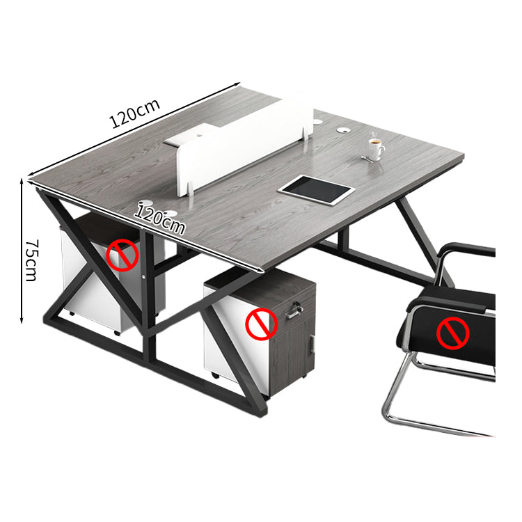 オフィスデスク デスク　ワークデスク　事務机　デスク　会社用　キャビネット　エコ素材　メラミン化粧板　スチールフレーム　パネル　下肢空間　グレイオーク　カスタマイズ可能　