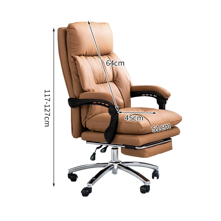 昇降回転式　リクライニング　二重クッション　ＰＵレザー　チェア　オフィスチェア　シリコンフィル　高反発ウレタン　柔らか　快適　心地よい　BGY-C007