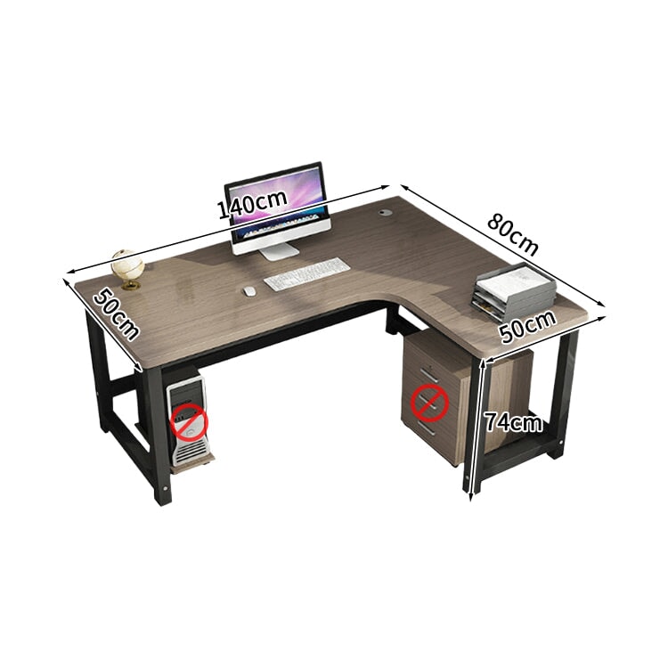 オフィスデスク　事務机　事務用デスク　パソコンデスク　ワークデスク　デスク　配線穴　サイドキャビネット　木目調　BGZ-120 -   