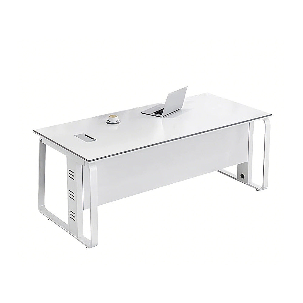 シンプルモダンなエグゼクティブデスク（パーティクルボード製）– 洗練されたデザインと優れた耐久性