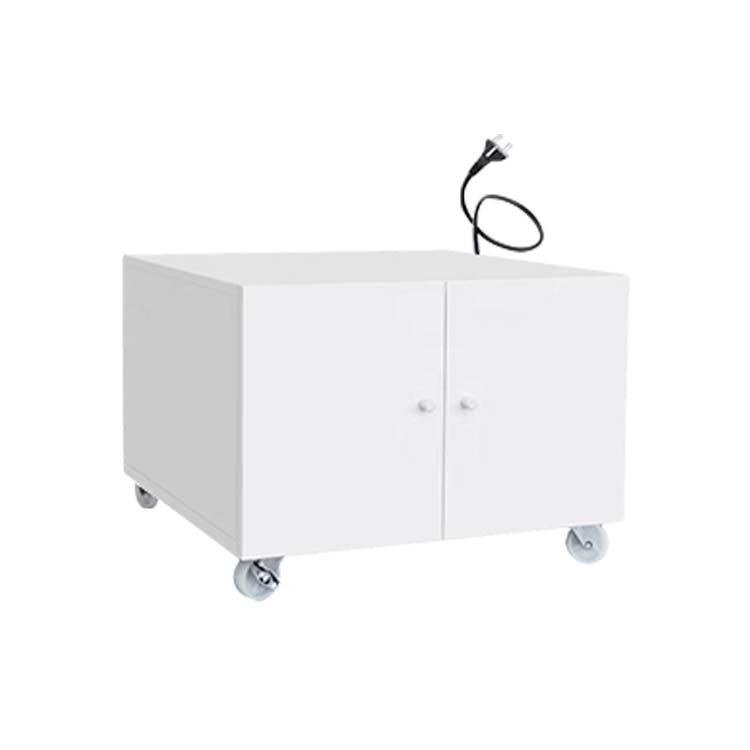 オフィスキャビネット　オフィス収納　デスク下ワゴン　オフィス機器置台　可動棚板　キャスター付き　ストッパー付き　マグネットキャッチ