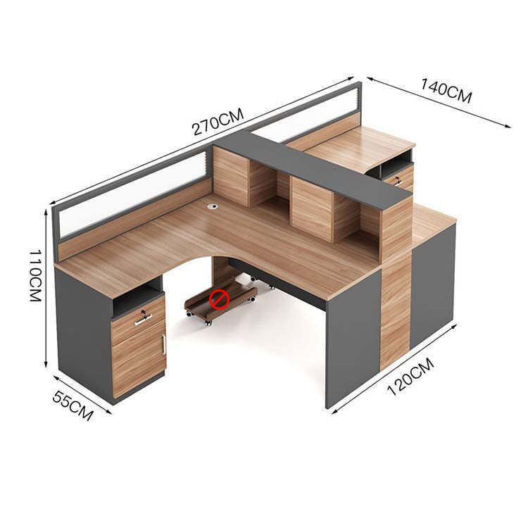 L字型収納デスク｜キャビネット＆配線孔付き × 大容量ラック × カスタマイズ対応