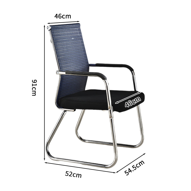 ワークチェア　オフィスチェア　デスクチェア　ミーティングチェア　ループ脚　人間工学　レザー　肘掛け　高密度ウレタンフォーム　メッシュ　シンプル　ブラック　