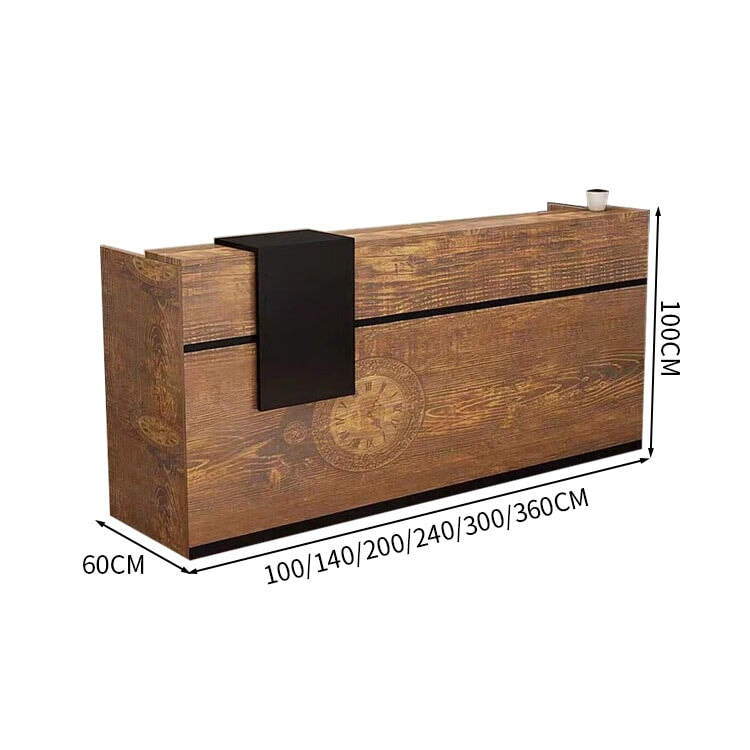 受付カウンター　レジカウンター　オフィス受付　カウンター　焼付塗装　オープン収納　鍵付き引き出し　マーブル模様　カスタマイズ可能　JDT-072　