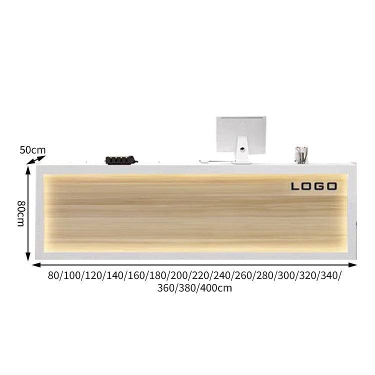 LEDライト付き　エコ板材　木製受付カウンター　オフィス受付カウンター　受付カウンター　オシャレ　レセプションデスク　レジカウンター　カスタマイズ可能　JDT-T069　 