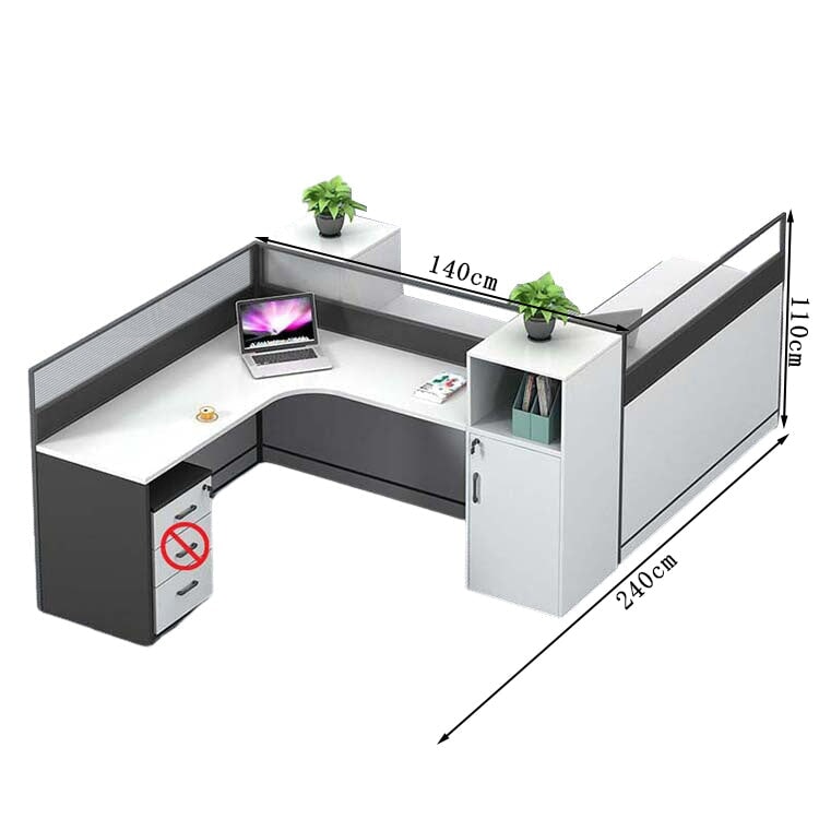 オフィスデスク　ワークデスク　事務用デスク　パソコンデスク　デスク　トップパネル　サイドキャビネット　大容量収納　ホワイト　カスタマイズ可能　BGZ-209 