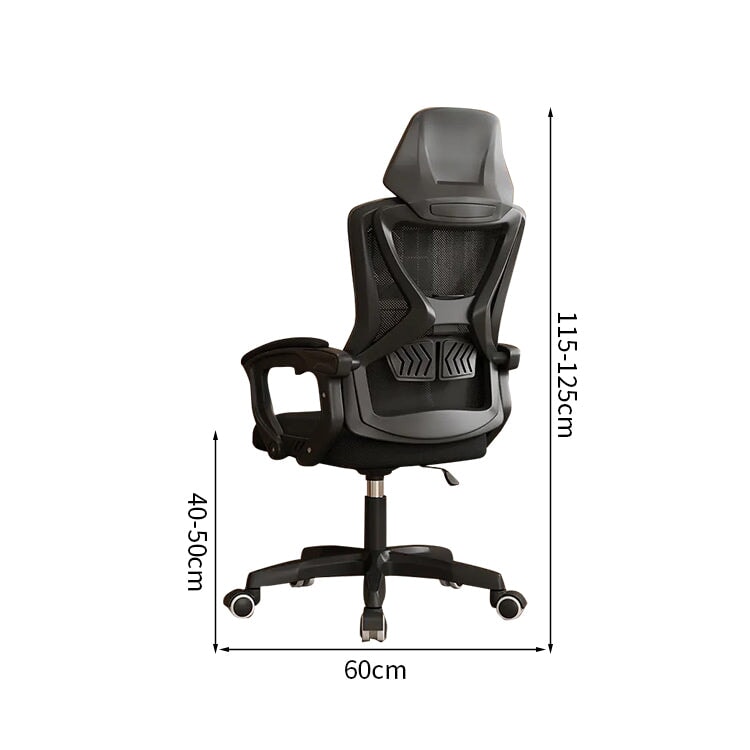 体圧分散　人間工学　座り心地　通気性　ラテックス　ヘッドレスト付き　リクライニング機能　足置き台　オフィスチェア　椅子　ワークチェア　ブラック　BGY-K007