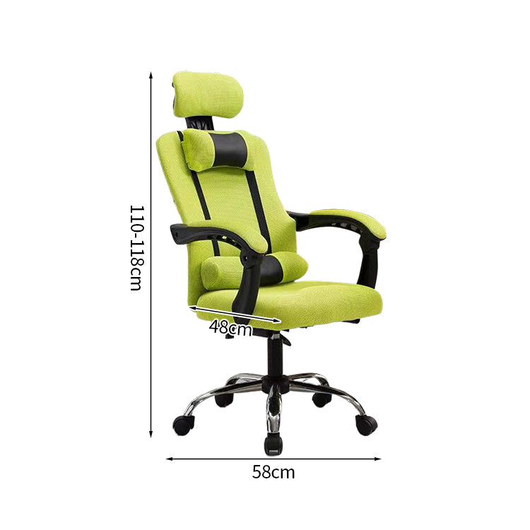 ヘッドレスト　調節可能　格納式フットレスト　連動式アームレスト　リクライニング　高反発ウレタン　柔らか　チェア　オフィスチェア　快適　機能性　ブラック　グリーン