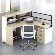 収納棚　キャビネット　防音パーティション　エコ板材　Ｌ字型　デスク　オフィスデスク　ワークデスク　実用　機能的　洗練　カスタマイズ可能