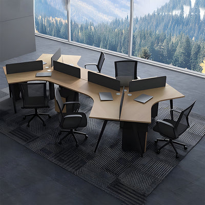 洗練されたデザインのL字型オフィスデスク（パーティクルボード製）– 広い作業スペースと高耐久性