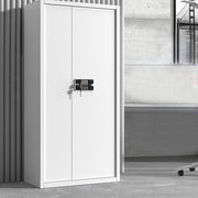 指紋認証　電子錠　冷間圧延鋼板　速い　サイドキャビネット　ファイリングキャビネット　シンプル　ホワイト　グレー　レッド 　カスタマイズ可能　CWG-T076　