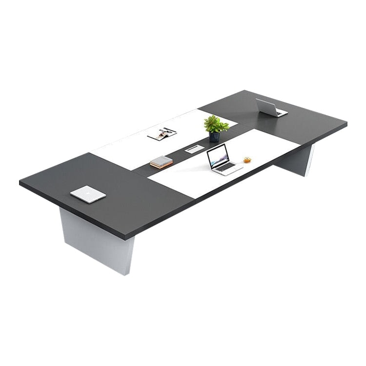 配線ボックス付き×上質デザインの大型ミーティングデスク