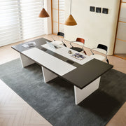 配線ボックス付き×上質デザインの大型ミーティングデスク