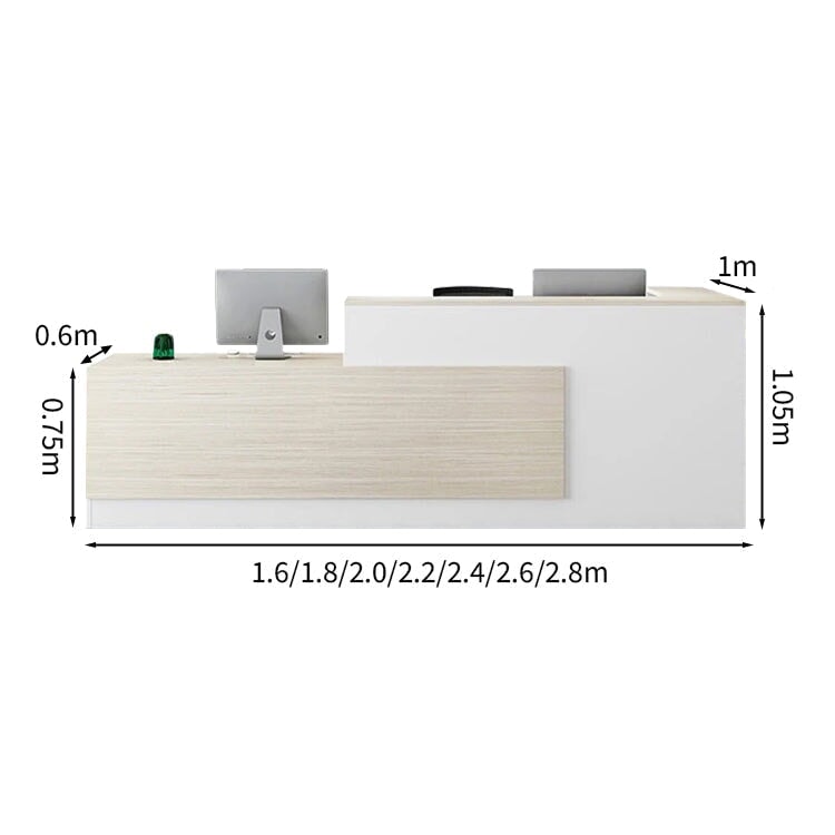 受付カウンター カウンター 受付台 オフィス受付 エントランス受付 レジカウンター 木製　JDT-M-011