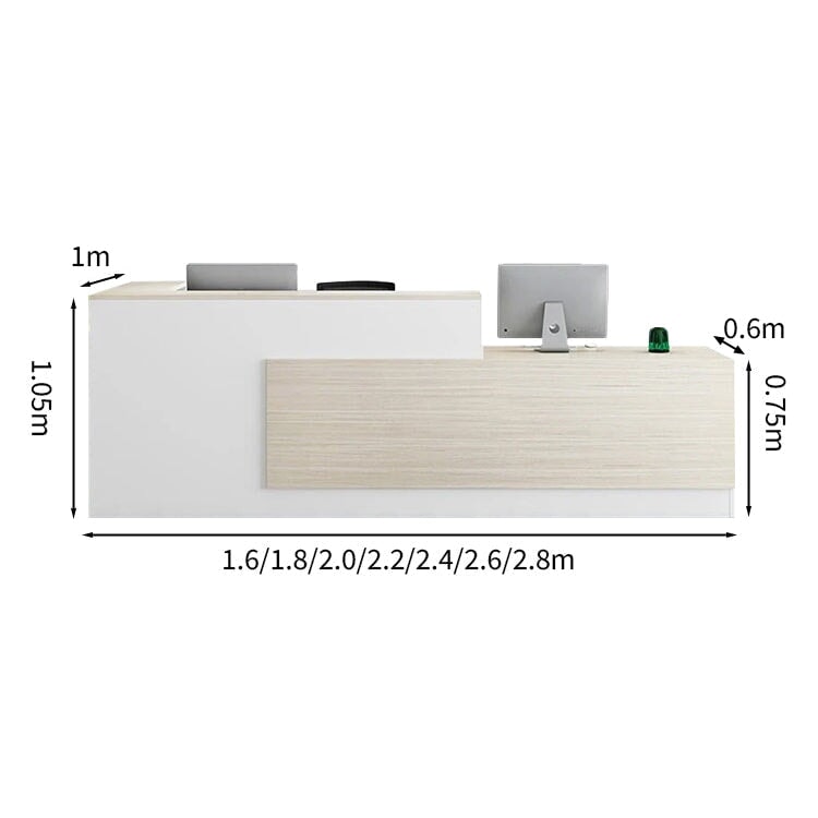 受付カウンター カウンター 受付台 オフィス受付 エントランス受付 レジカウンター 木製　JDT-M-011