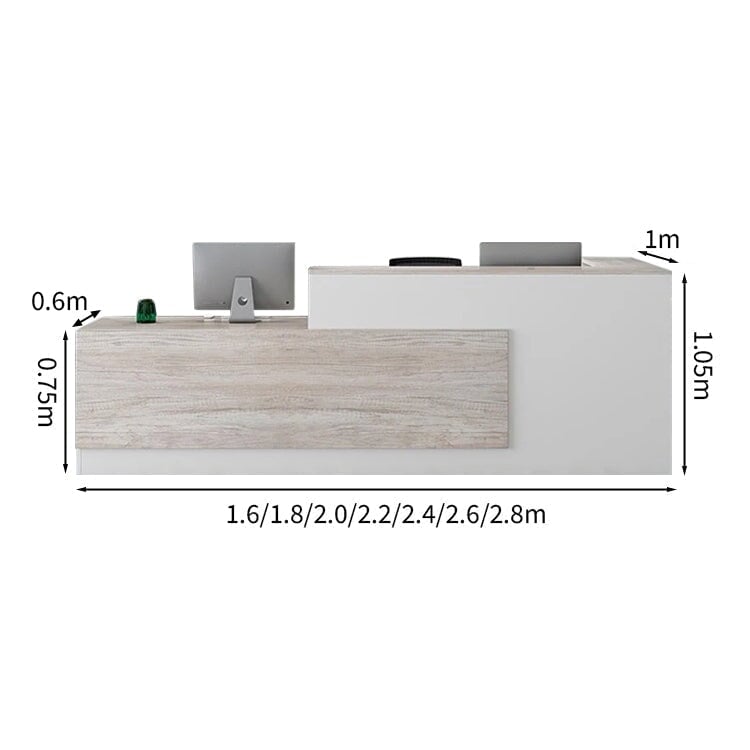 受付カウンター カウンター 受付台 オフィス受付 エントランス受付 レジカウンター 木製　JDT-M-011　