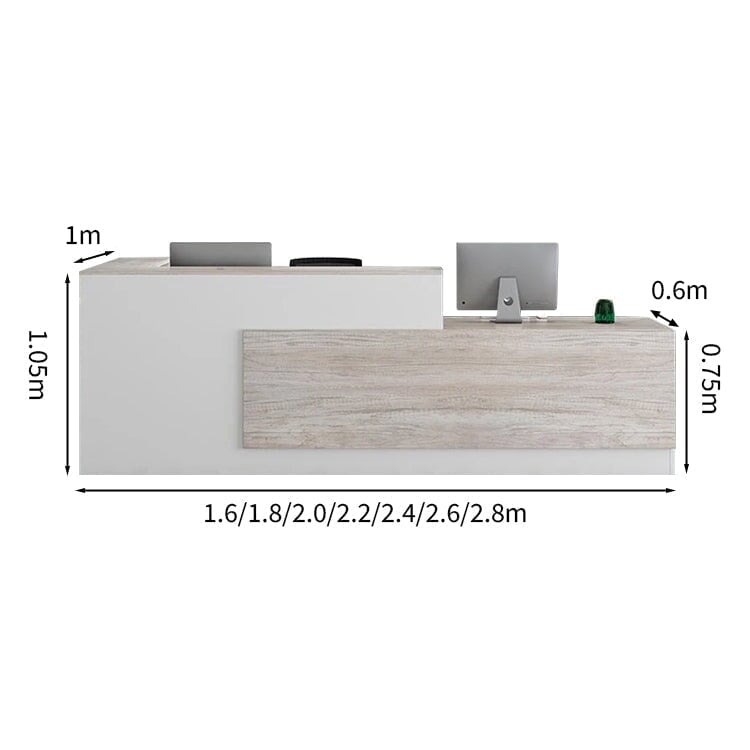 受付カウンター カウンター 受付台 オフィス受付 エントランス受付 レジカウンター 木製　JDT-M-011　