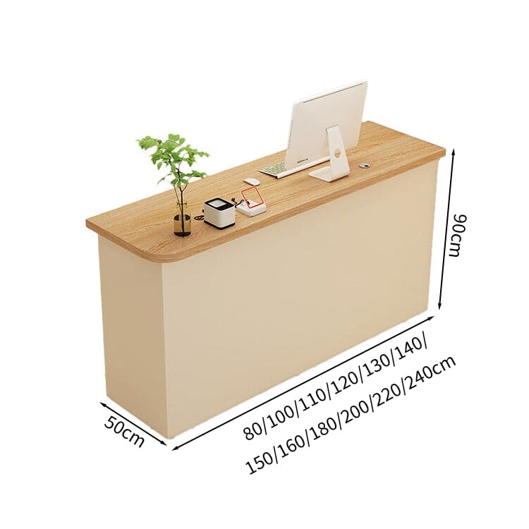 受付カウンター　レジカウンター　カウンター　角丸　配線孔付き　錠付き　引出し付き　シンプルホワイト　カスタマイズ可能　
