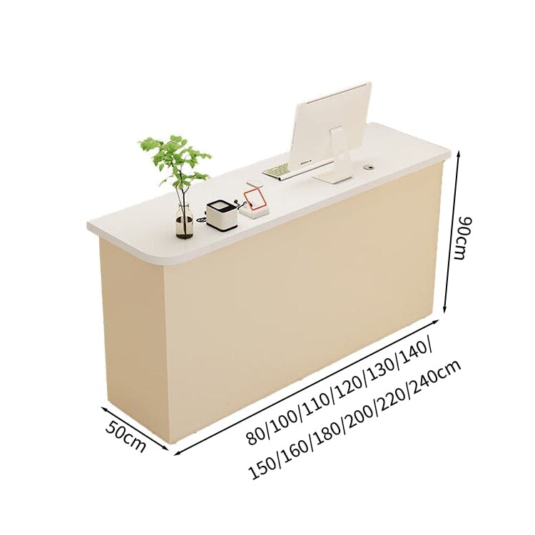 受付カウンター　レジカウンター　カウンター　角丸　配線孔付き　錠付き　引出し付き　シンプルホワイト　カスタマイズ可能　