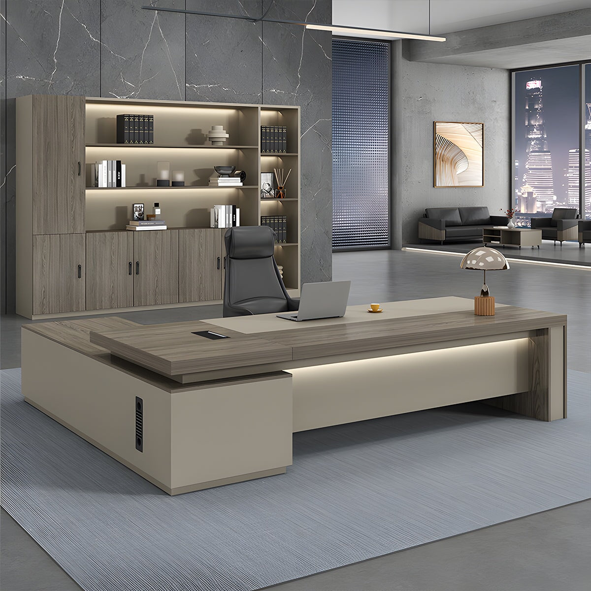 エグゼクティブデスク　会議用テーブル　ミーティングテーブル 　オフィステーブル　役員デスク　LBZ-M-004   