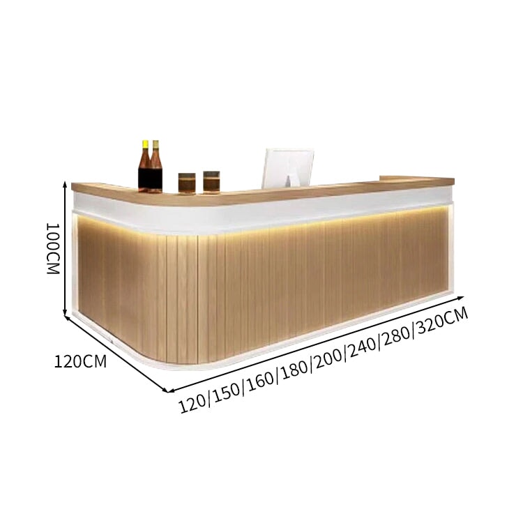 カスタマイズ　受付カウンター　JDT-089 logo付き  