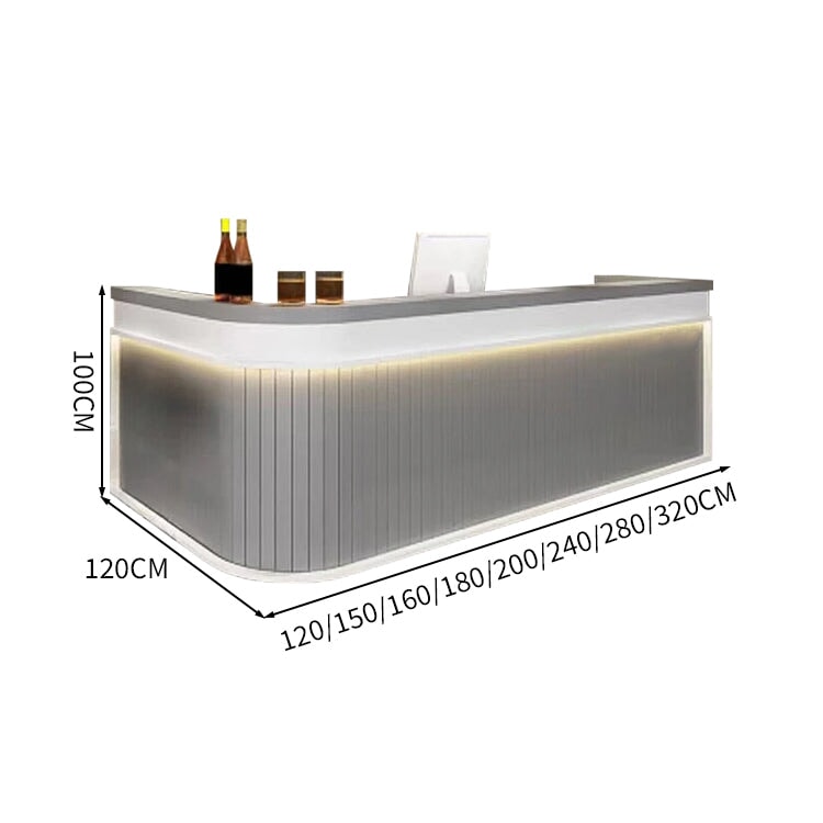 カスタマイズ　受付カウンター　JDT-089 logo付き  