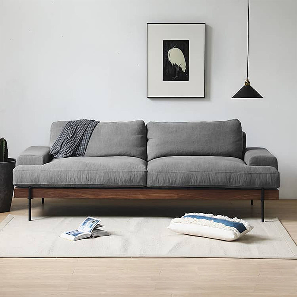 布製ハイブックソファ｜高反発スポンジ・天然木フレーム｜快適リラックス仕様