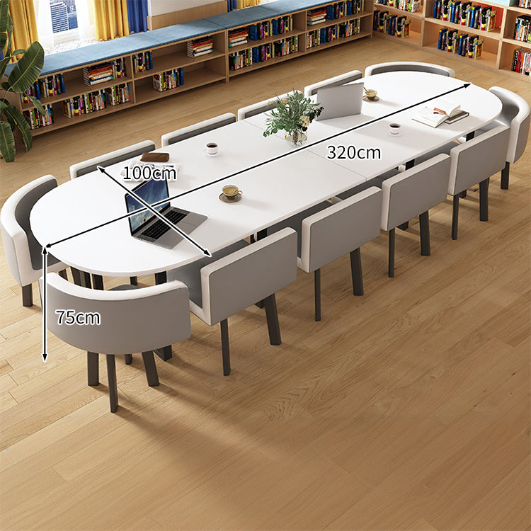 マーブル天板＆高反発チェア付き会議テーブルセット｜炭素鋼フレーム R仕上げ カスタマイズ対応