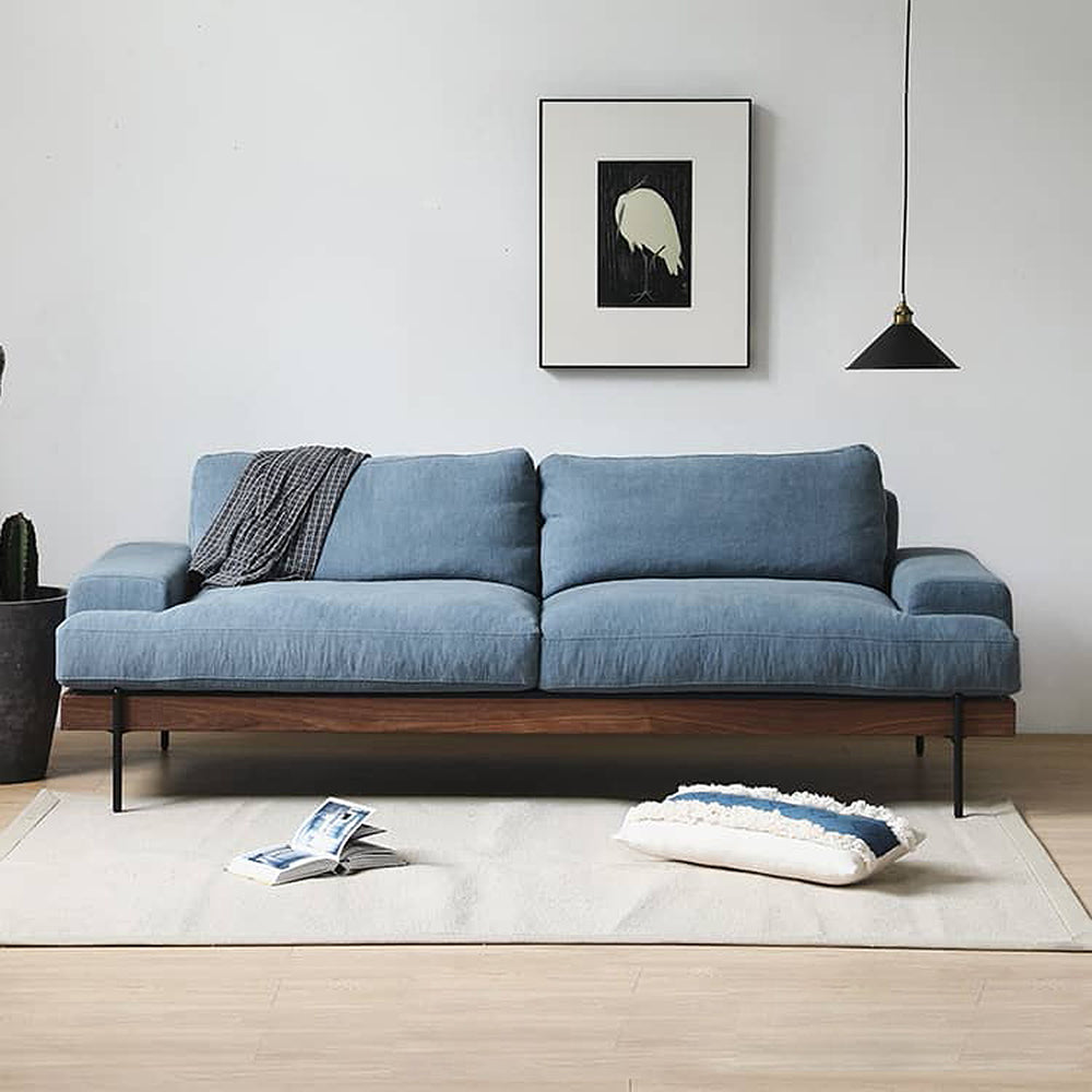 布製ハイブックソファ｜高反発スポンジ・天然木フレーム｜快適リラックス仕様