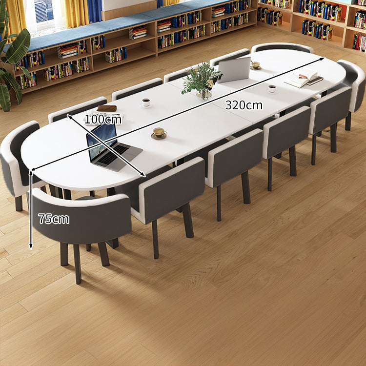 マーブル天板＆高反発チェア付き会議テーブルセット｜炭素鋼フレーム R仕上げ カスタマイズ対応