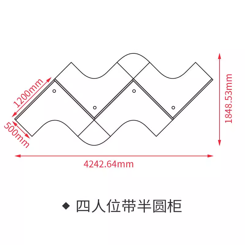 空間に柔らかくなじむ、やさしい曲線のオフィスデスク