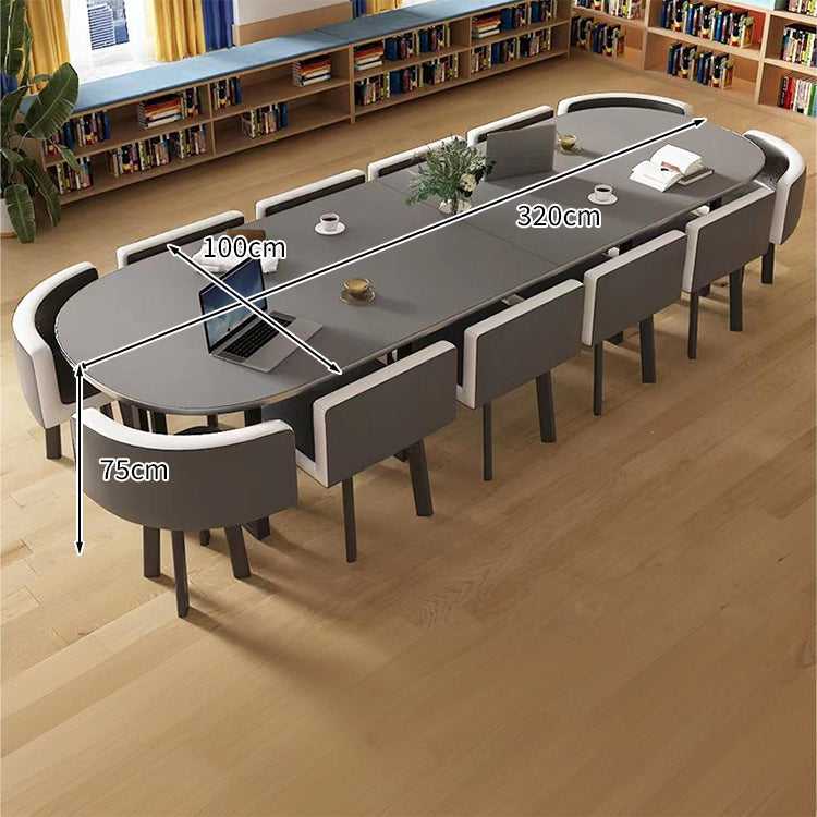 マーブル天板＆高反発チェア付き会議テーブルセット｜炭素鋼フレーム R仕上げ カスタマイズ対応