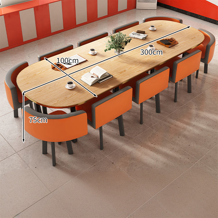 マーブル天板＆高反発チェア付き会議テーブルセット｜炭素鋼フレーム R仕上げ カスタマイズ対応