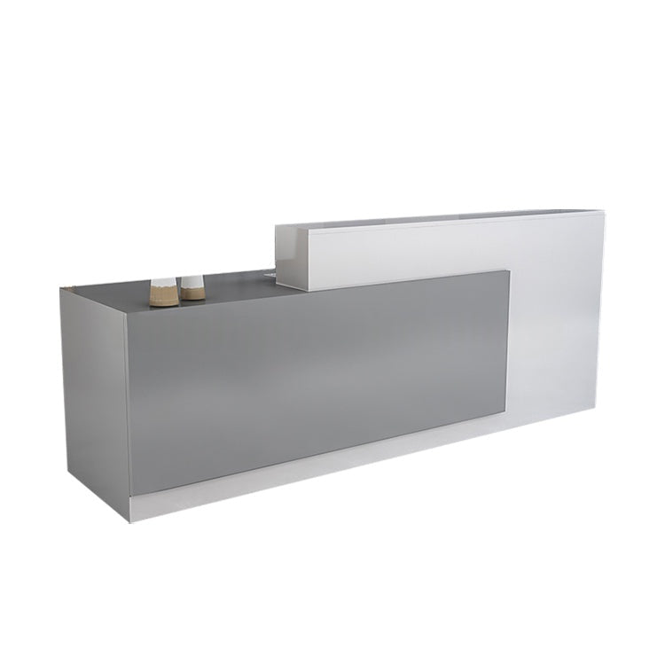 マーブル調 鍵付きレジカウンター｜引き出し付き 広々作業天板 カスタマイズ可能