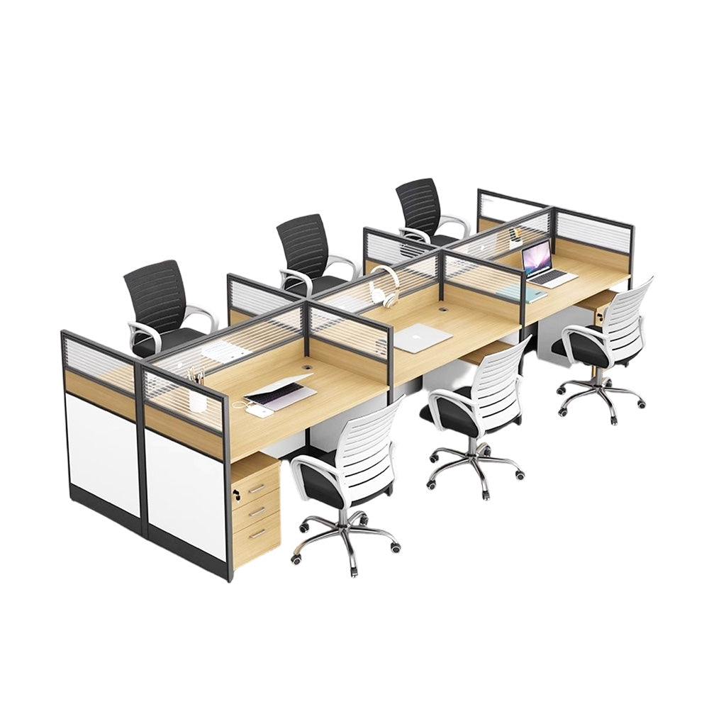 厚天板×収納付き、快適を支える多機能オフィスデスク