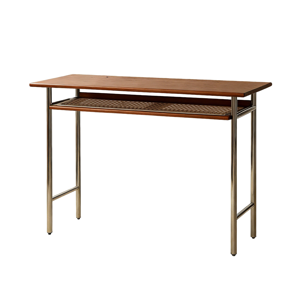 極細スチールデスク｜奥行き 45cm 省スペース｜収納スペース 50% 拡大対応