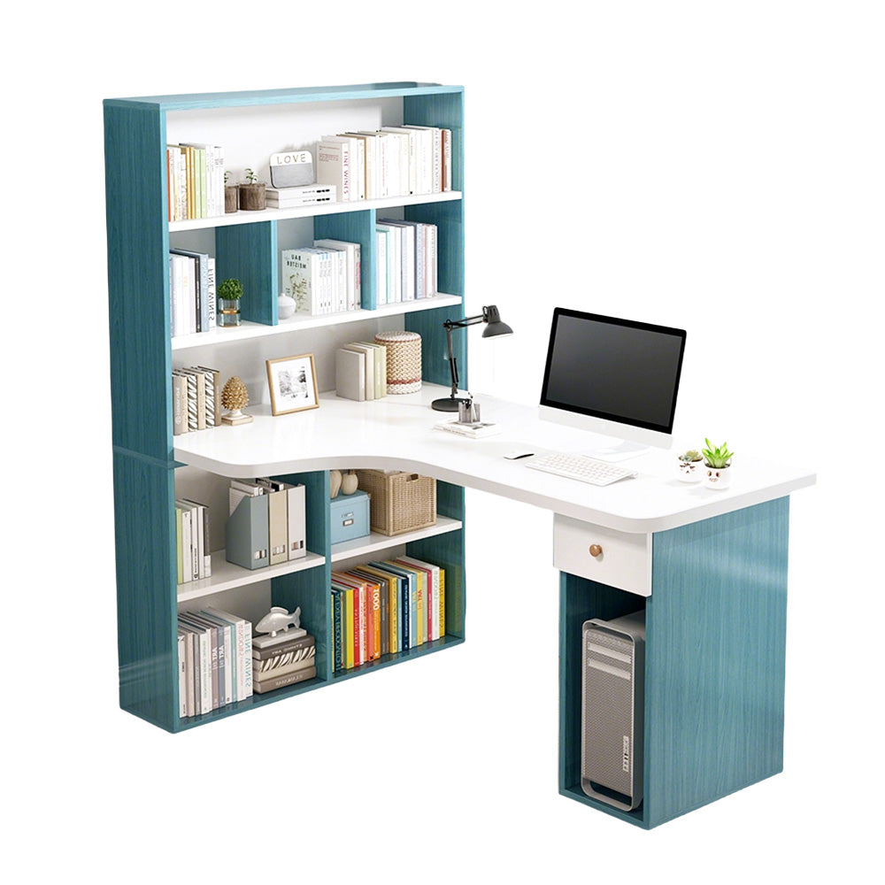 L字型収納デスク｜R仕上げ × 多段収納 × 選べるカラー