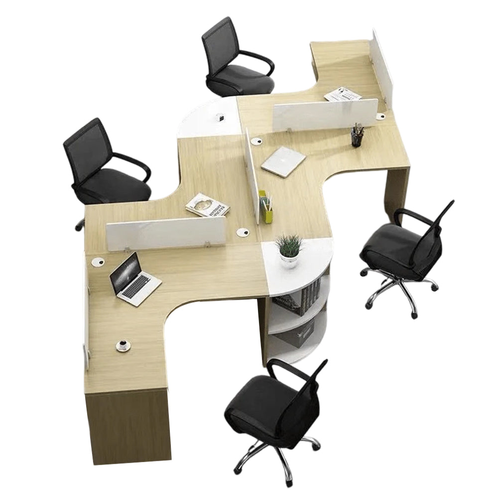 空間に柔らかくなじむ、やさしい曲線のオフィスデスク