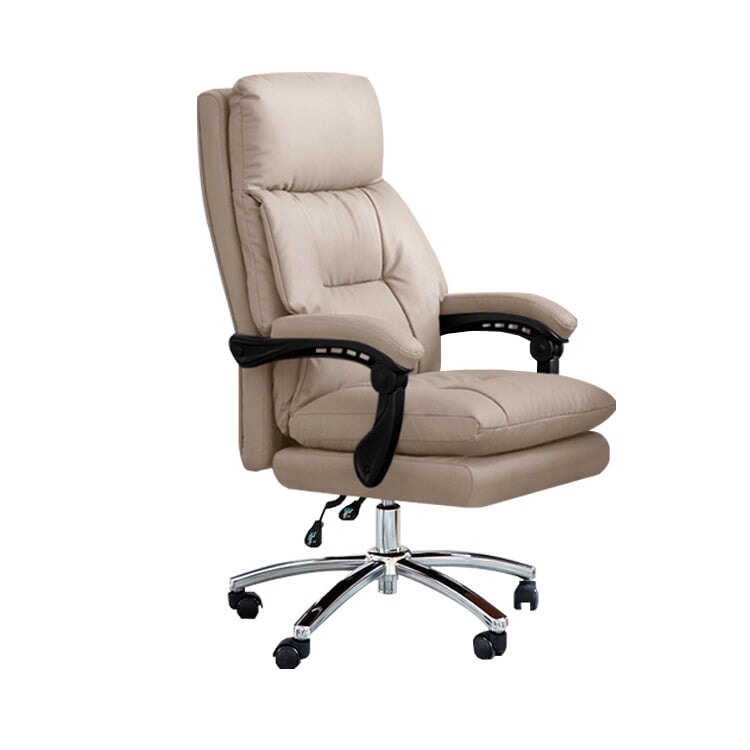 昇降回転式　リクライニング　二重クッション　ＰＵレザー　チェア　オフィスチェア　シリコンフィル　高反発ウレタン　柔らか　快適　心地よい　BGY-C007