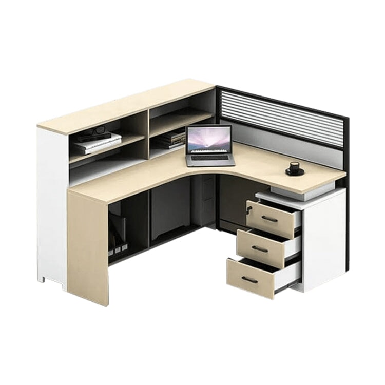 収納棚　キャビネット　防音パーティション　エコ板材　Ｌ字型　デスク　オフィスデスク　ワークデスク　実用　機能的　洗練　カスタマイズ可能　BGZ-C030　